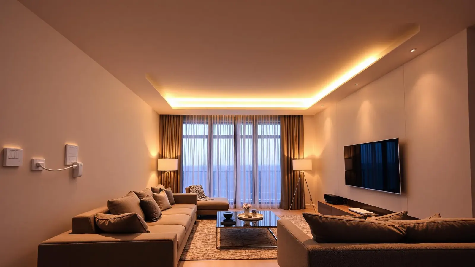 LiveInSmart home automation touch panel and smart lighting setup in Hyderabad