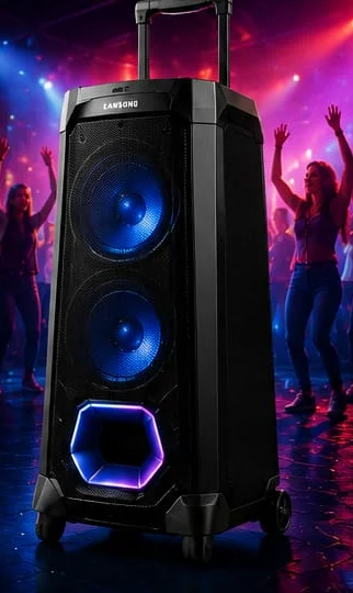 Samsung MX-ST50F/XL sound tower party speaker with lights and trolley handle